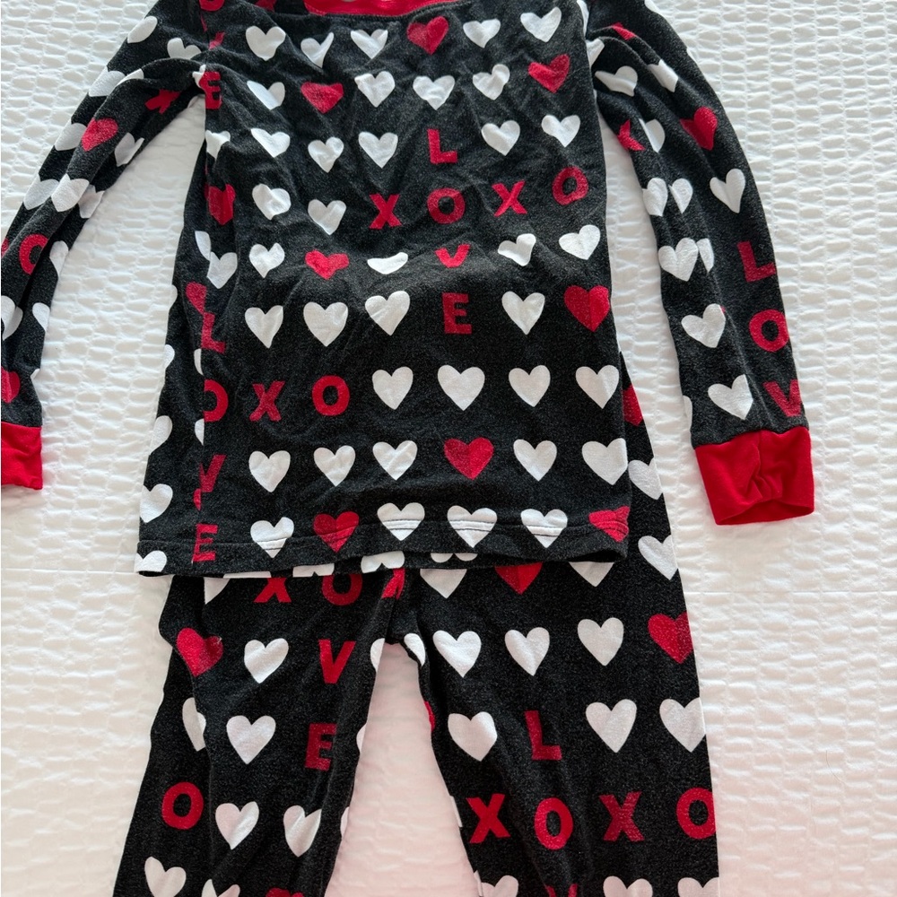 Little Sleepies Black and Red Heart Pajamas